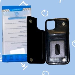 One-Top iPhone 11 Black Wallet Card Phone Case